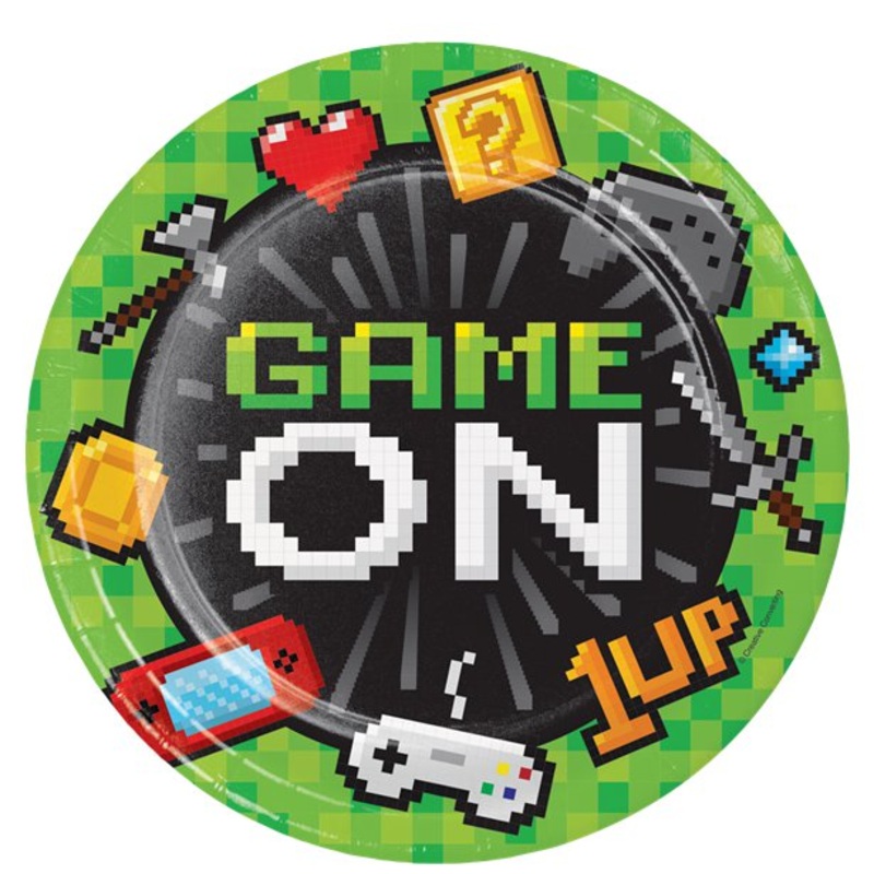 Game On Party Plates (Pk8)