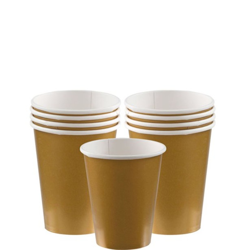 Gold Paper Cups (PK8)