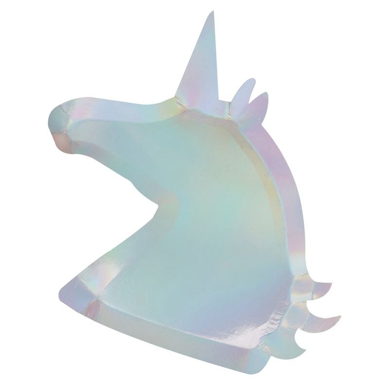 Iridescent Unicorn Plates (PK8)