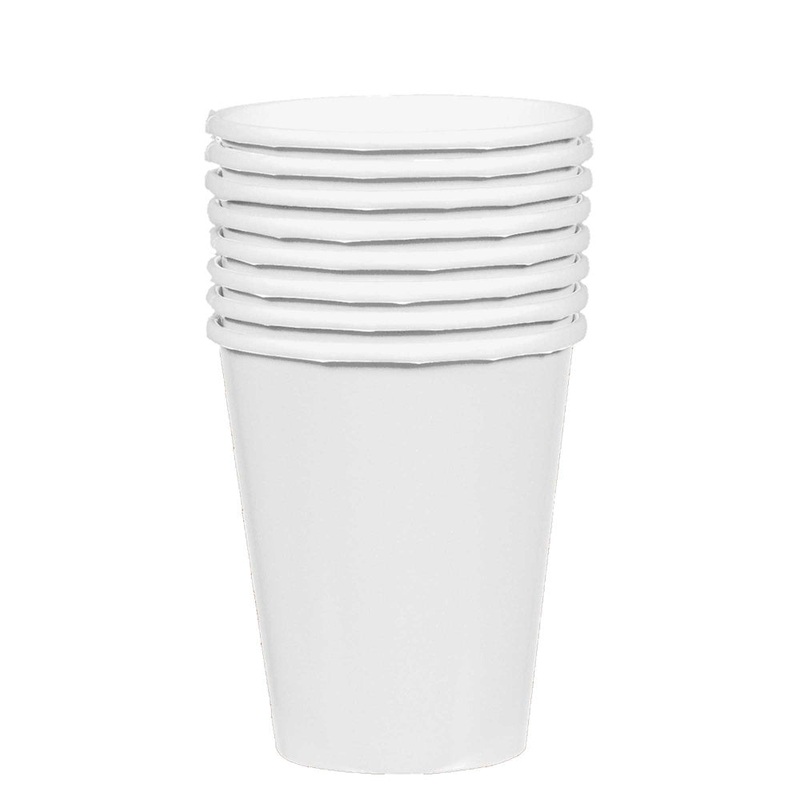 Large Paper Cups 20pk - White