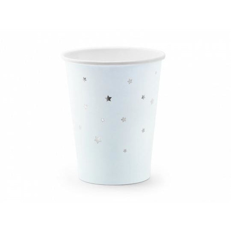 Light Blue Stars Cups (Pk6)