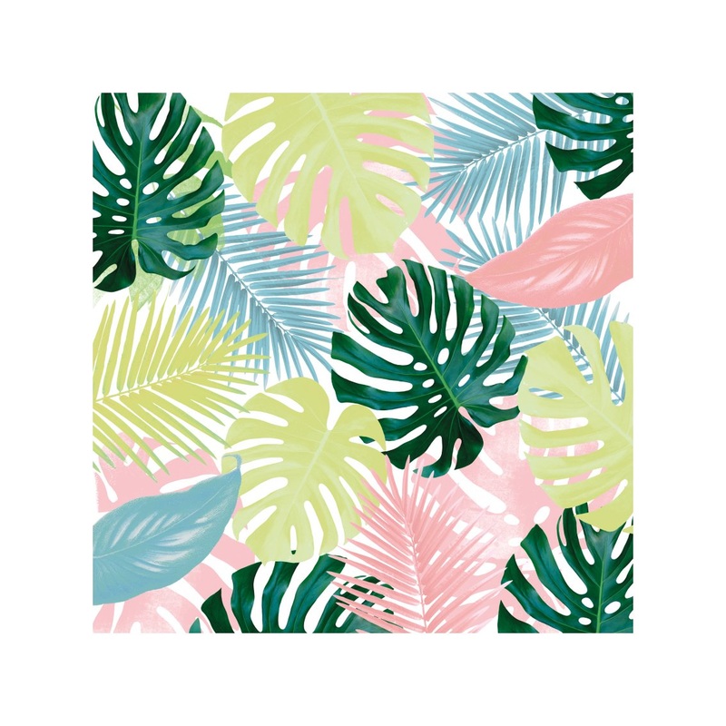 Pastel Palm Leaf Napkins (Pk20)