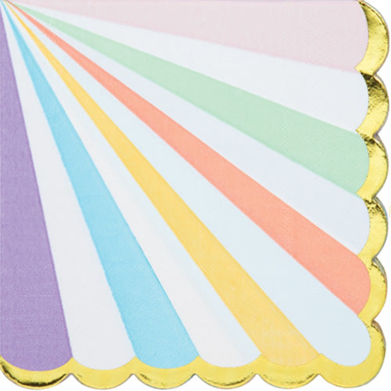 Pastel Striped Napkins (Pk16)