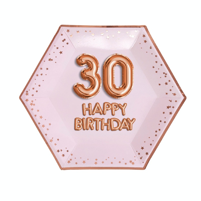 Pink & Rose Gold Plate Age 30