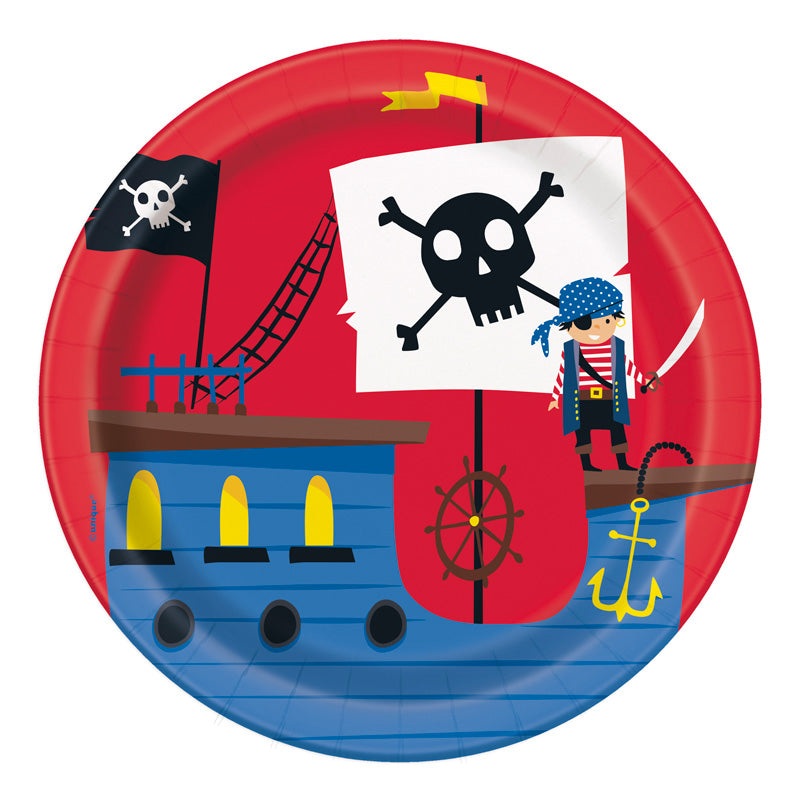Pirate Captain Plates (Pk8)