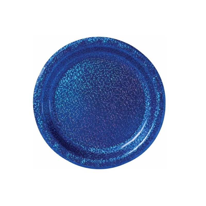 Prismatic Lunch Plates 8pk - Royal Blue