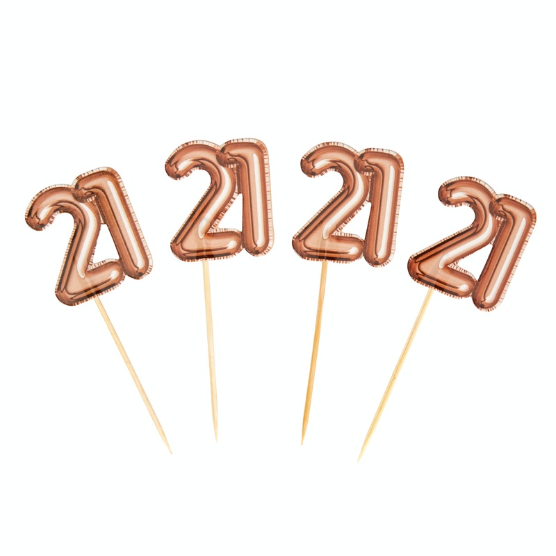 Rose Gold Food Picks Age 21