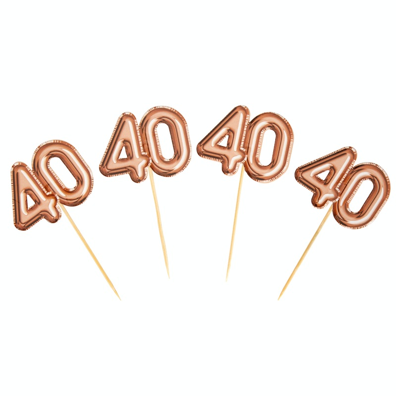 Rose Gold Food Picks Age 40