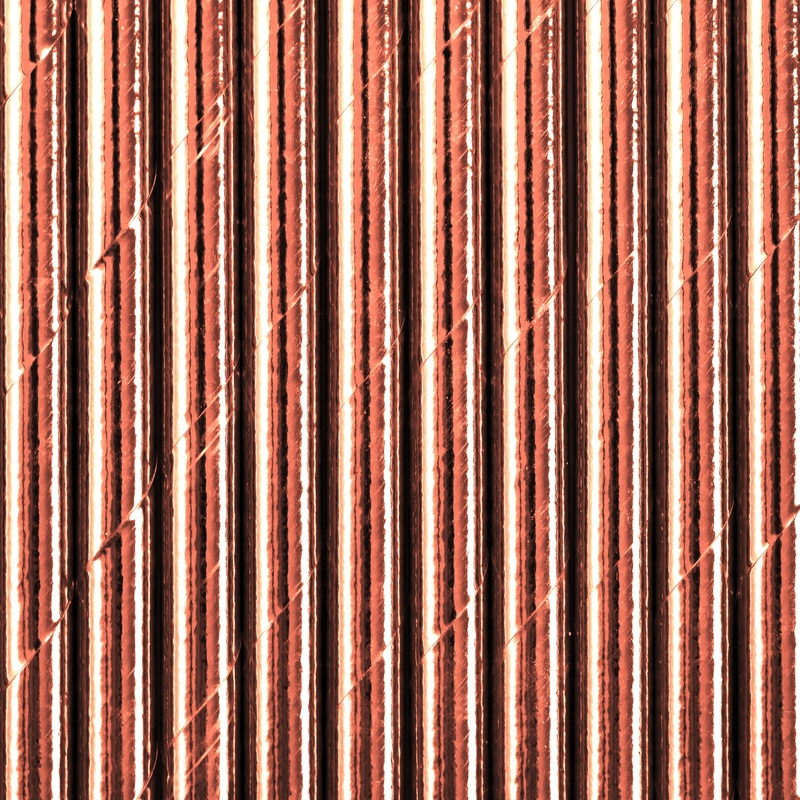 Rose Gold Paper Straws (Pk10)