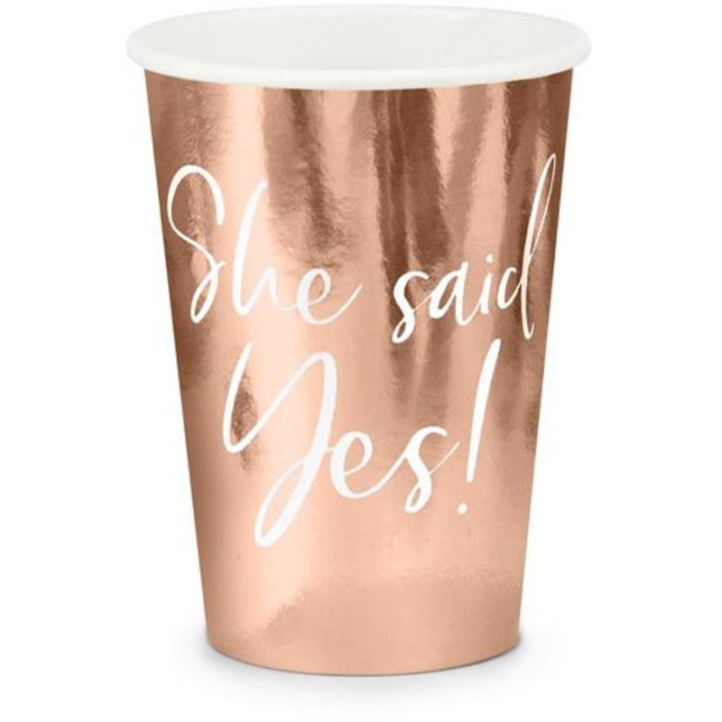 She said yes! party cups (Pk6)