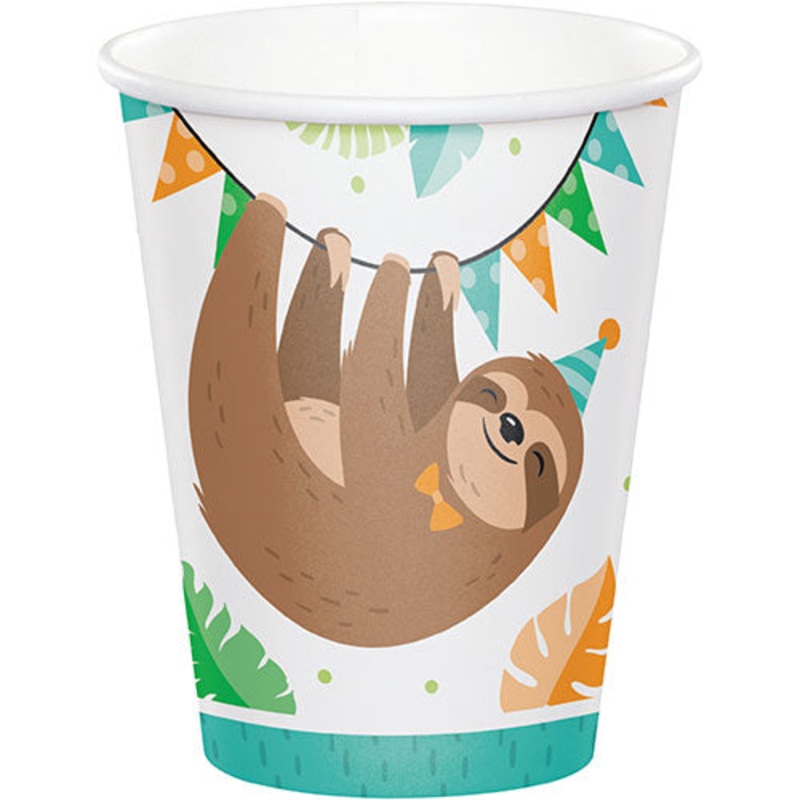 Sloth Party Cups (Pk8)