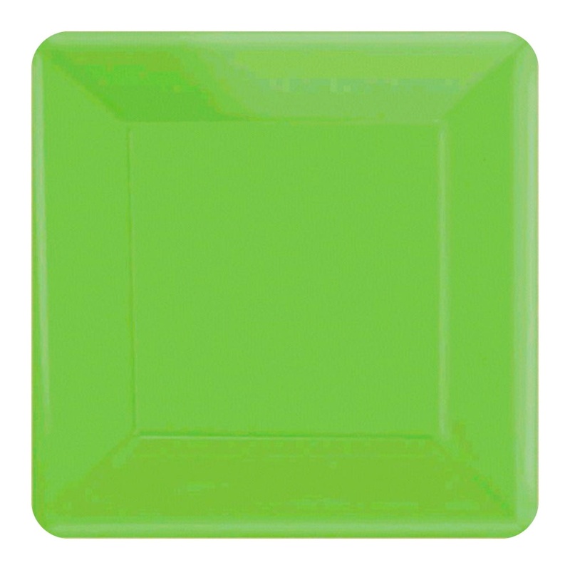 Square Dinner Plates 20pk - Kiwi Green