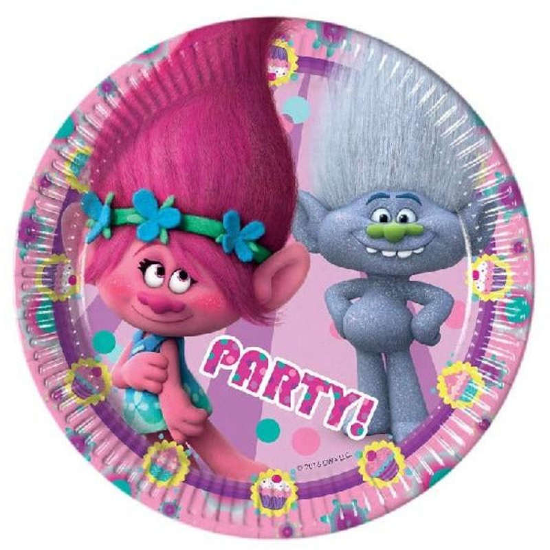 Trolls Party Plates (Pk8)