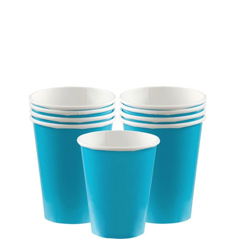 Turquoise Paper Cups (PK8)