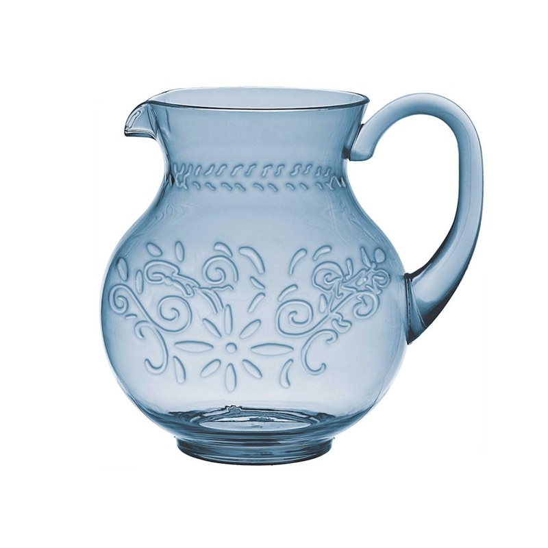 Boho Vibes Blue Floral Pitcher Jug