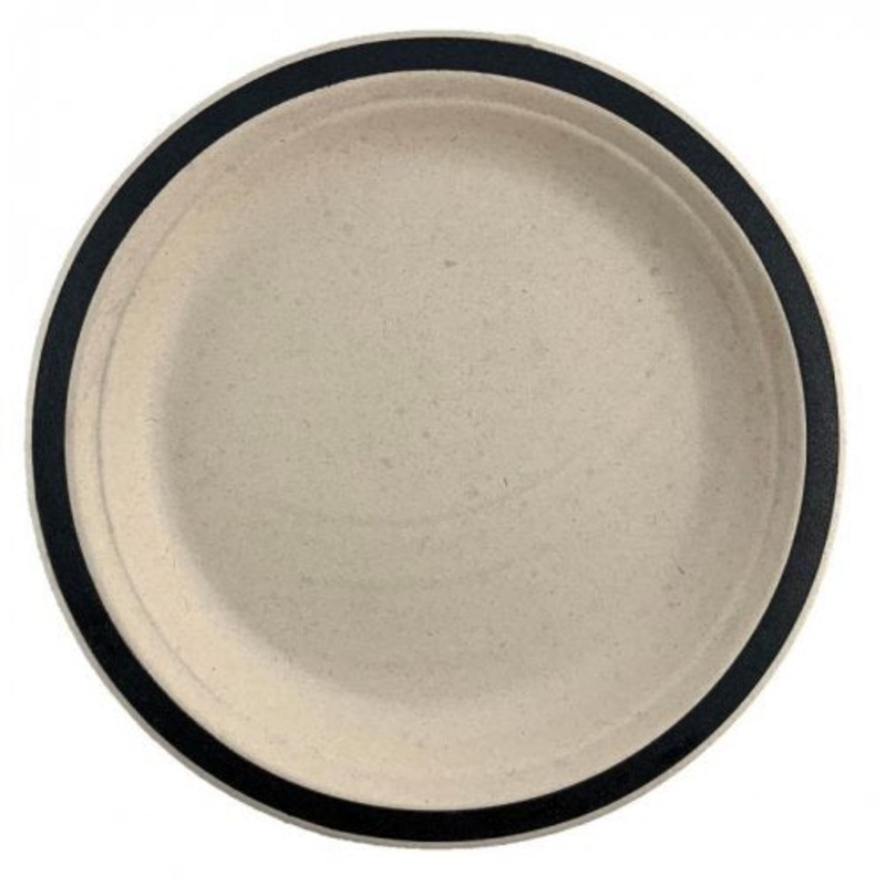 Jet Black Sugarcane Plates 10 Pk 230mm