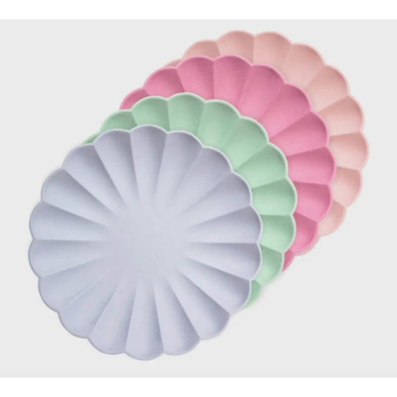 Meri Meri Small Compostable Bamboo Plates (Set of 8 in 4 colours)