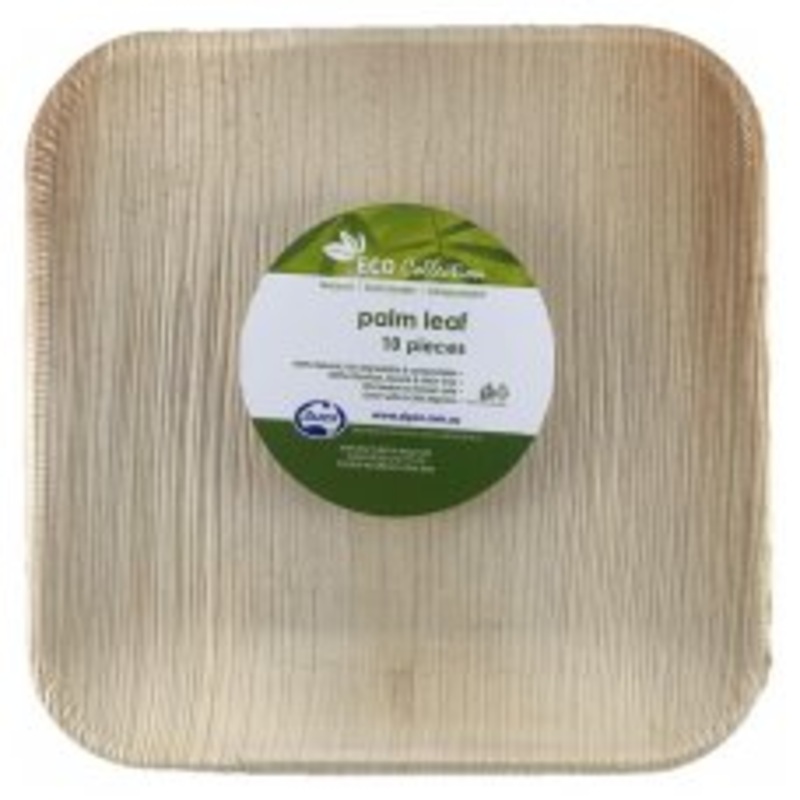 Palm Leaf Square Plates