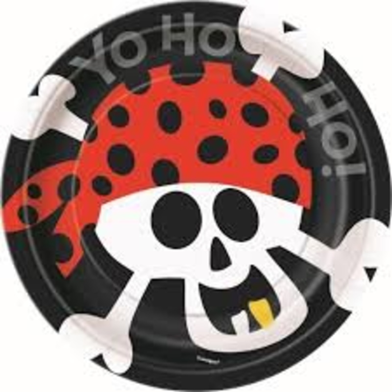 Pirate Paper Dessert Plates - 17.8cm