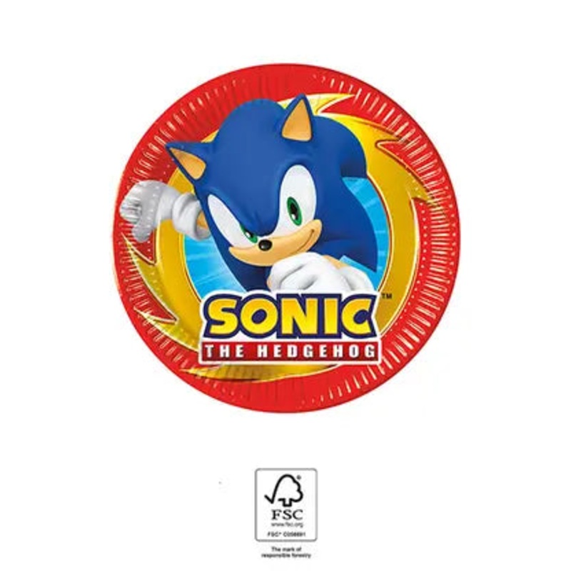 Sonic FSC Paper Plates Next Generation - 20cm - 8ct
