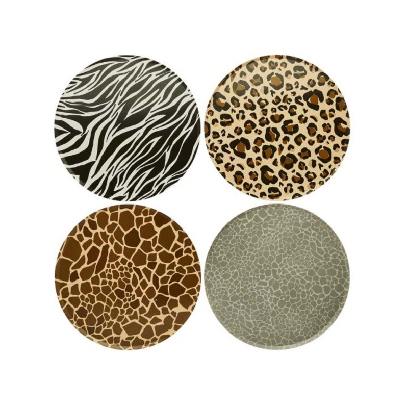 Animal Print Paper Plates - 8ct