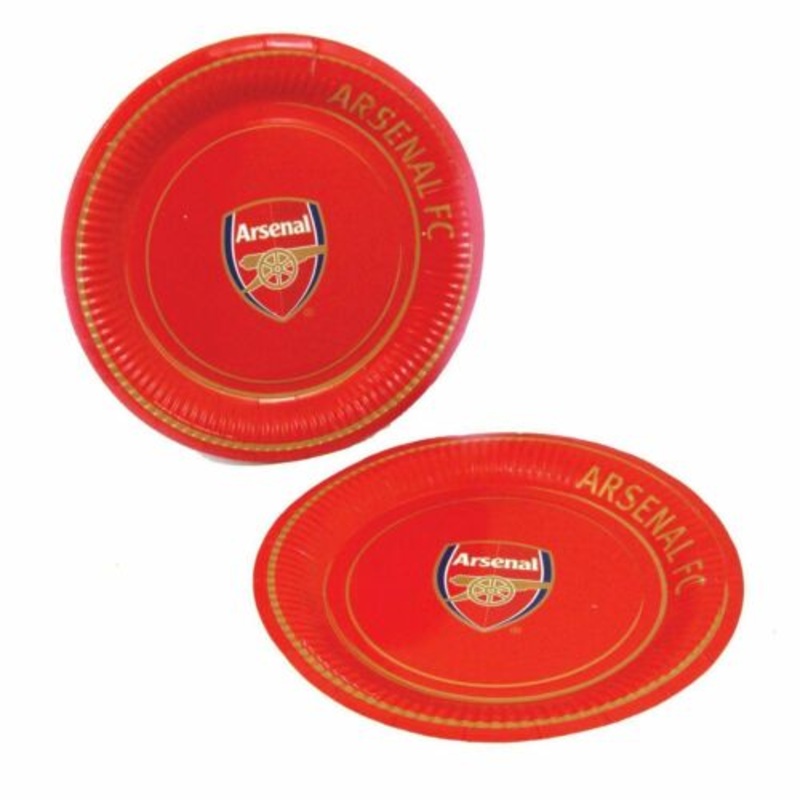 Arsenal Football Party Plates - 8ct