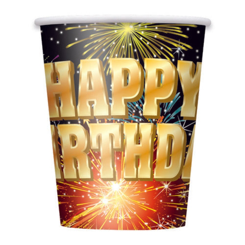 Birthday Burst Paper Cups, 8ct