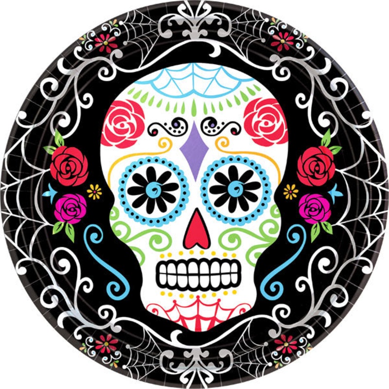 Day of the Dead Dessert Plates, 17.8cm (8ct)
