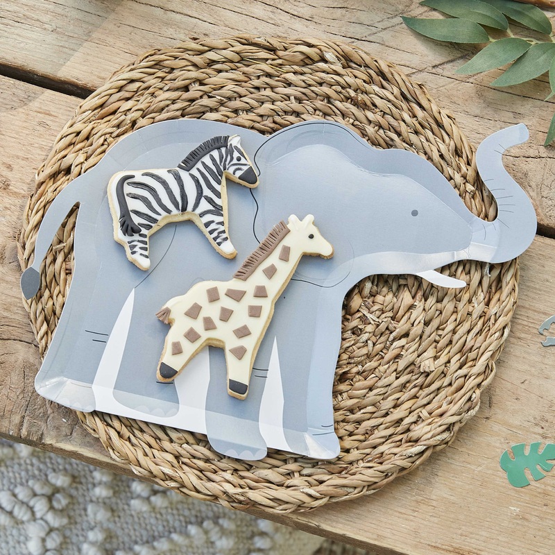Ginger Ray Elephant Paper Plates