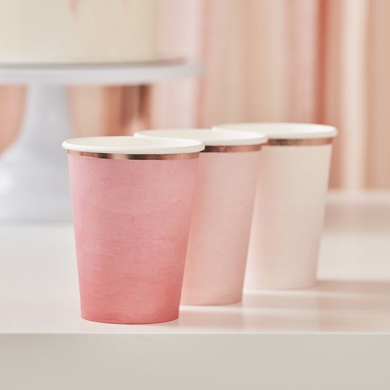 Ginger Ray Pink Ombre Cups