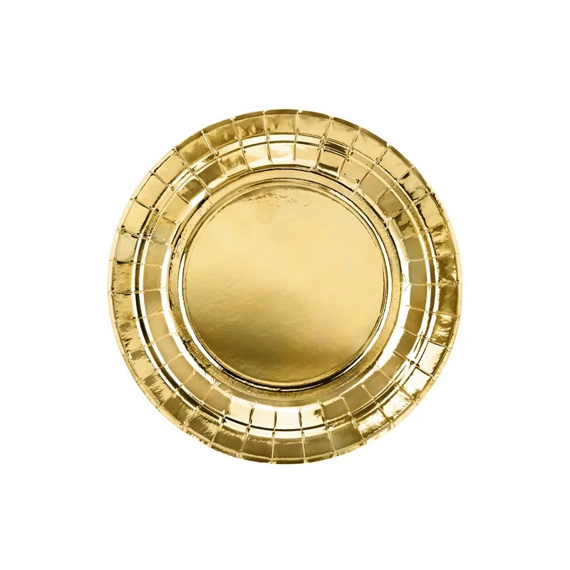 Gold Foil Dessert Plates - 6ct