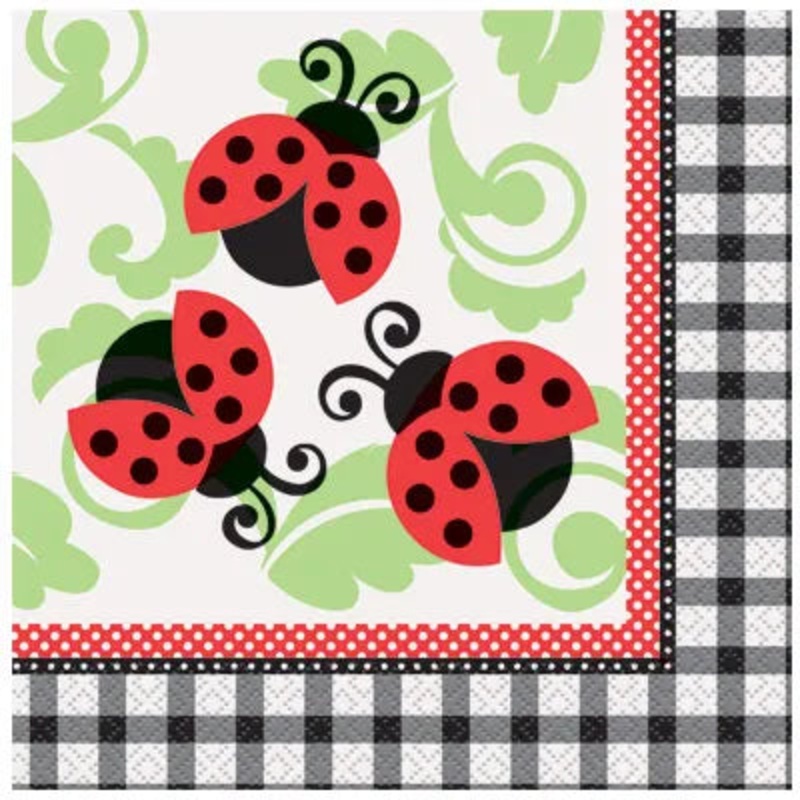 Ladybug Lively Lunch Napkins - 16ct