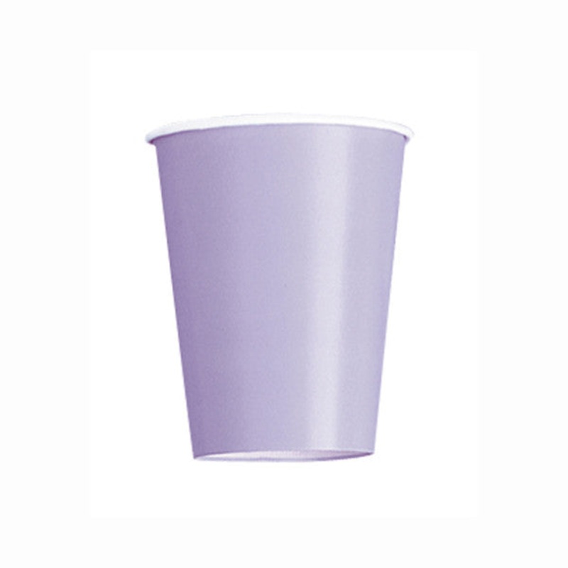 Lavender Solid 9oz FSC Paper Cups, 14ct