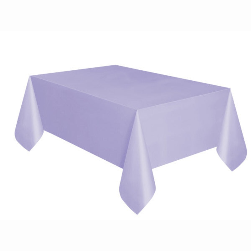 Lavender Solid Rectangular Plastic Table Cover, 54"x108"