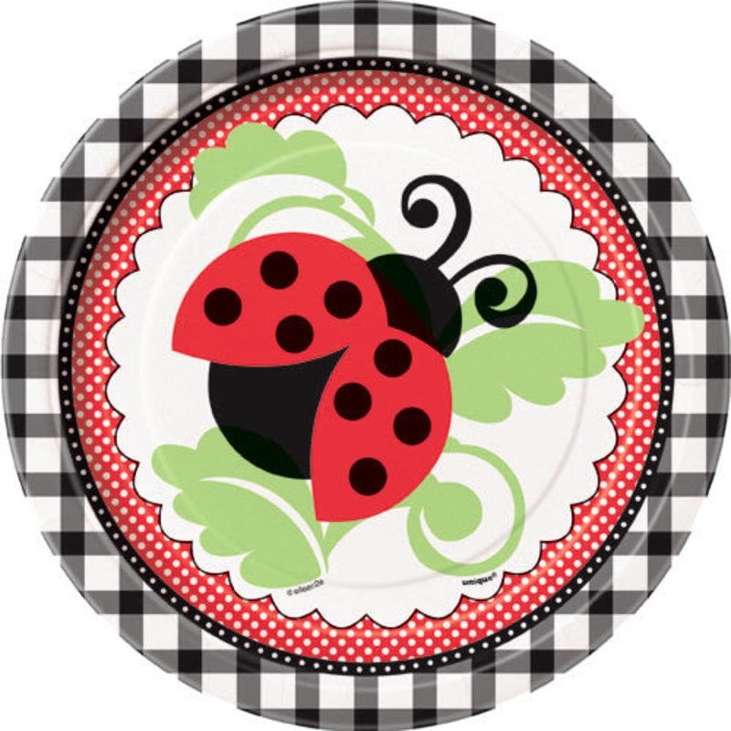 Lovely Lady Bug Dessert Plates (8ct)