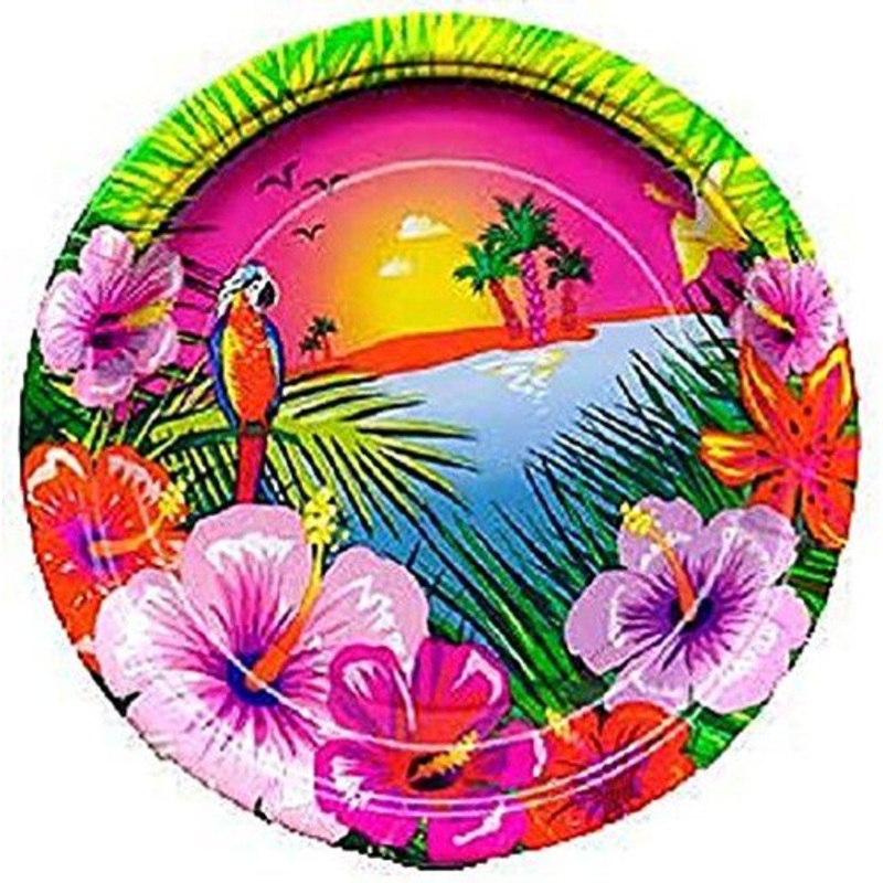 Luau Dessert Plates 8ct