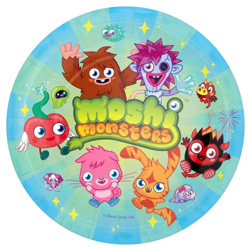 Moshi Monsters Paper Plates - 8ct