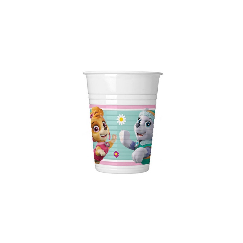Pink Paw Patrol Skye & Everest Cups (8pk)