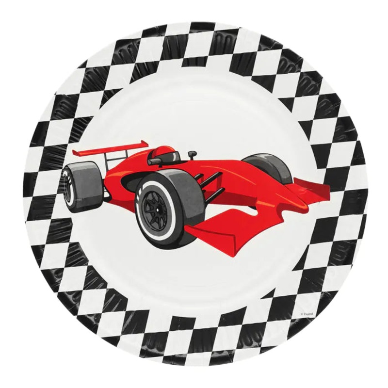 Racing Stripes Paper Plates