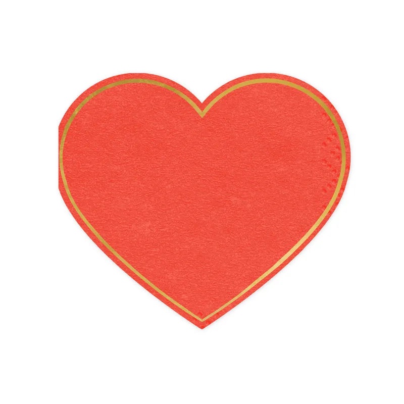 Red Heart Napkins 14.3x12.5 cm