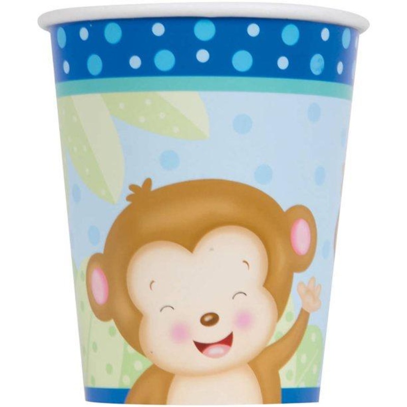 Baby Monkey Cups, Blue (8ct)