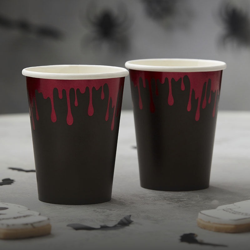 Blood Drip Paper Halloween Cups, 8ct