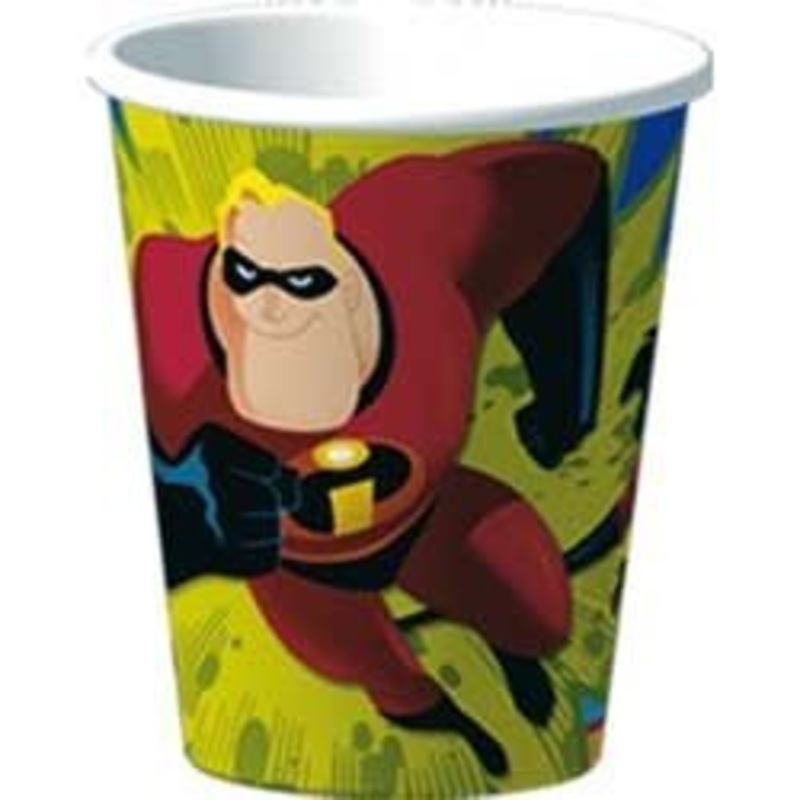 Disney Incredibles Plastic Cups - 8pcs