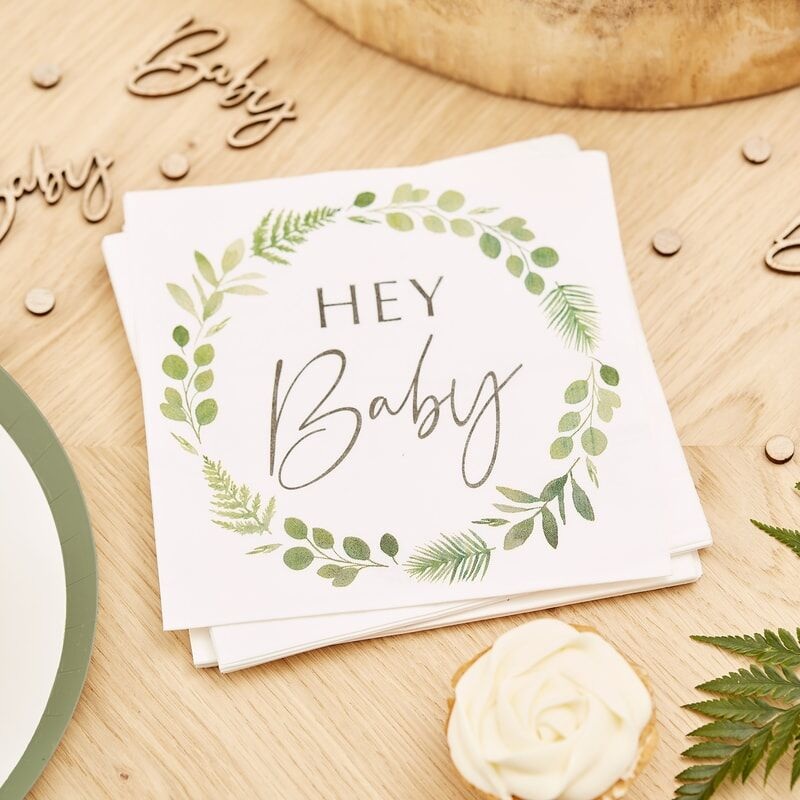 Ginger Ray Botanical Baby Napkins