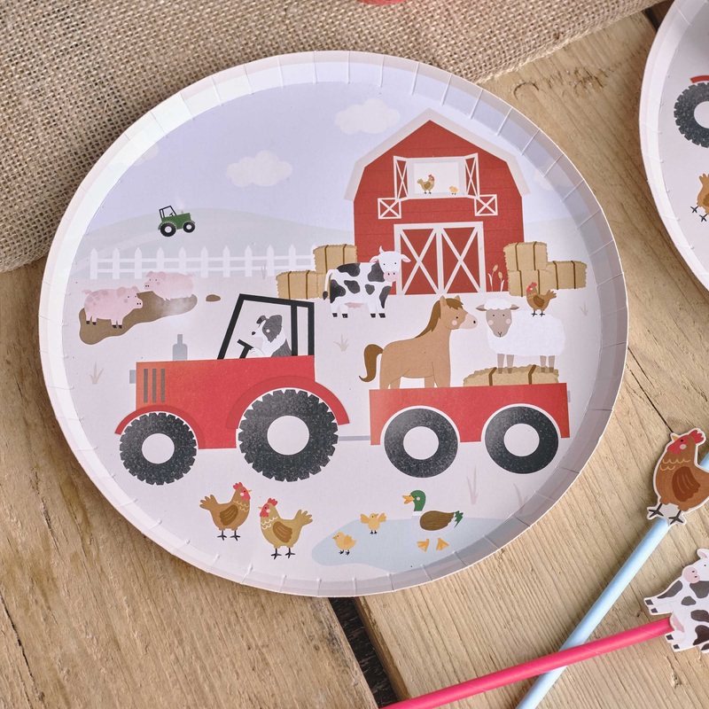 Ginger Ray - Farm Animals Paper Party Plates