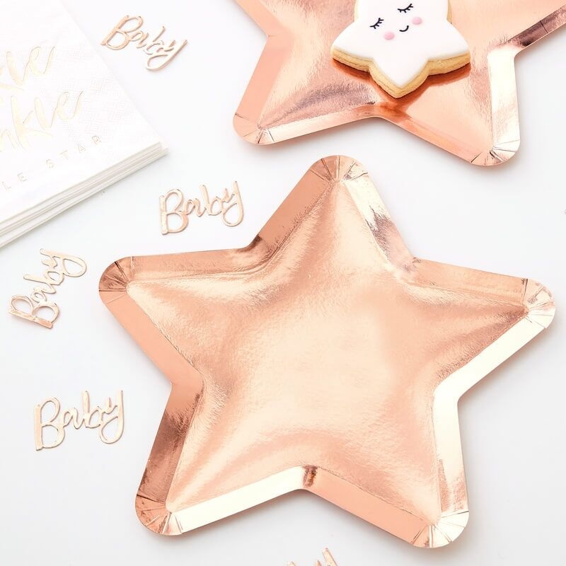 Ginger Ray Plate - Star Shaped - Rose Gold