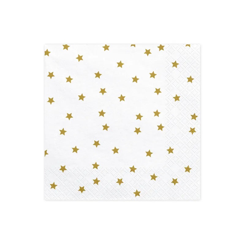Gold Star Napkins -20pcs