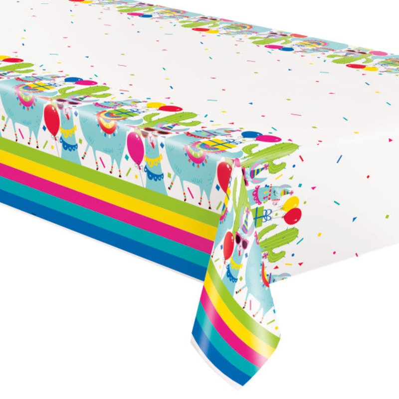Llama Birthday Table Cover