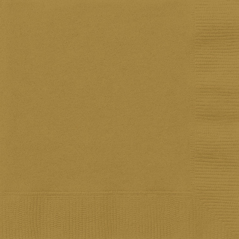 Matte Gold Solid Luncheon Napkins, 20ct