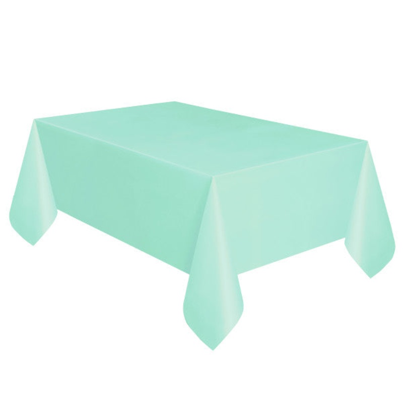Mint Solid Rectangular Plastic Table Cover, 54"x108"